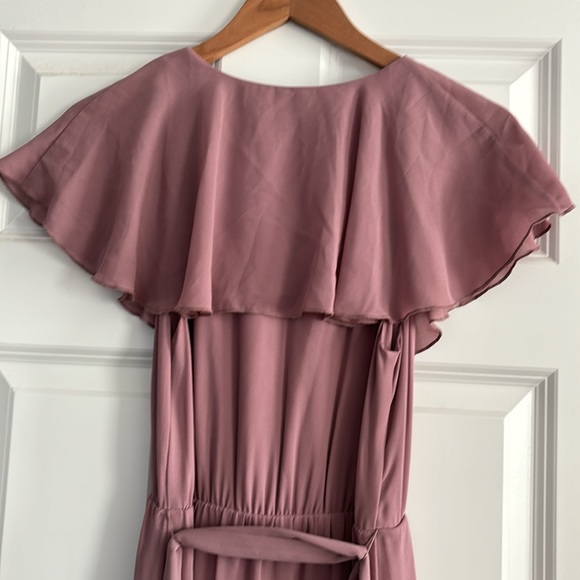 Show Me Your Mumu Jess Ruffle Midi Dress Chiffon Size Small - Picture 9 of 13